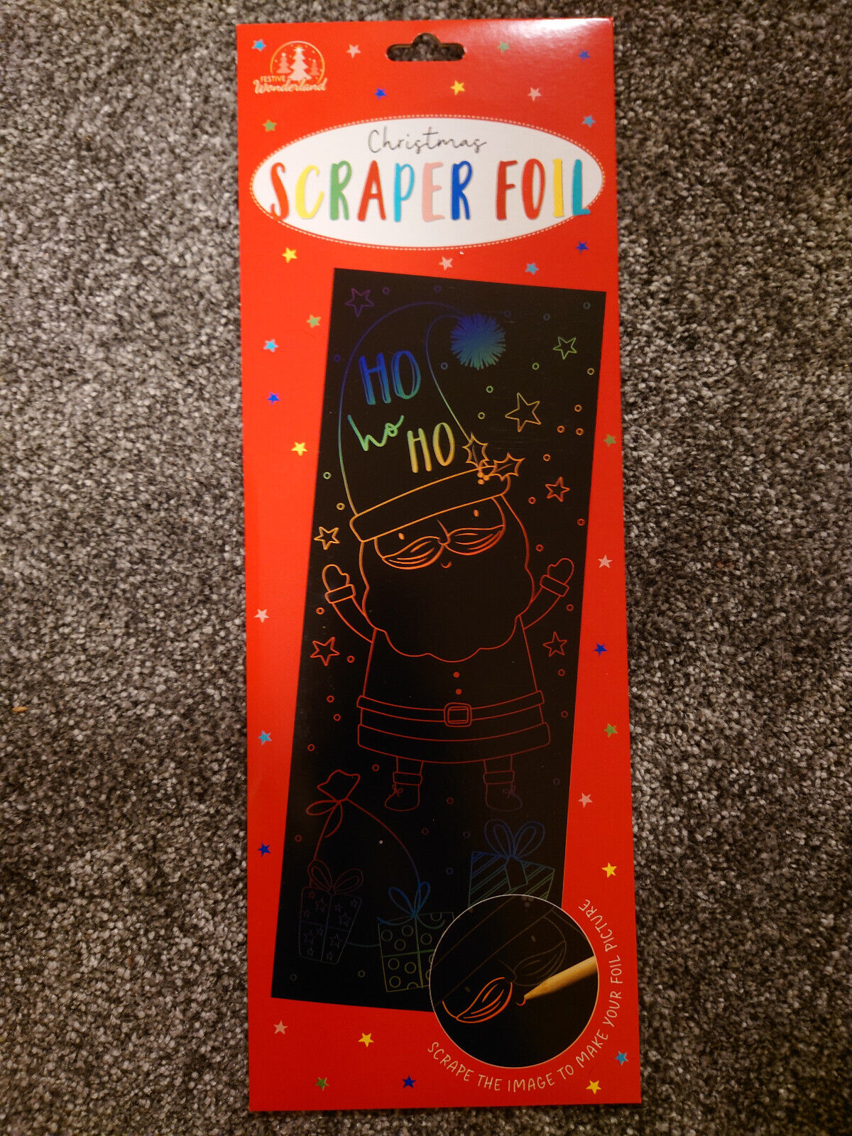 Scraper Rainbow Foil Christmas Xmas Activity Kids Children Drawing Scratch