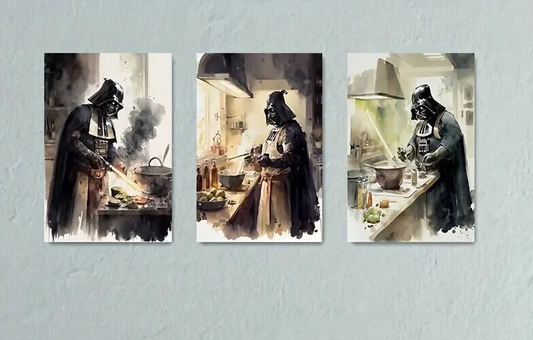 Star wars Canvas Wall Art Movie Poster Print Picture Darth Vader Cooking