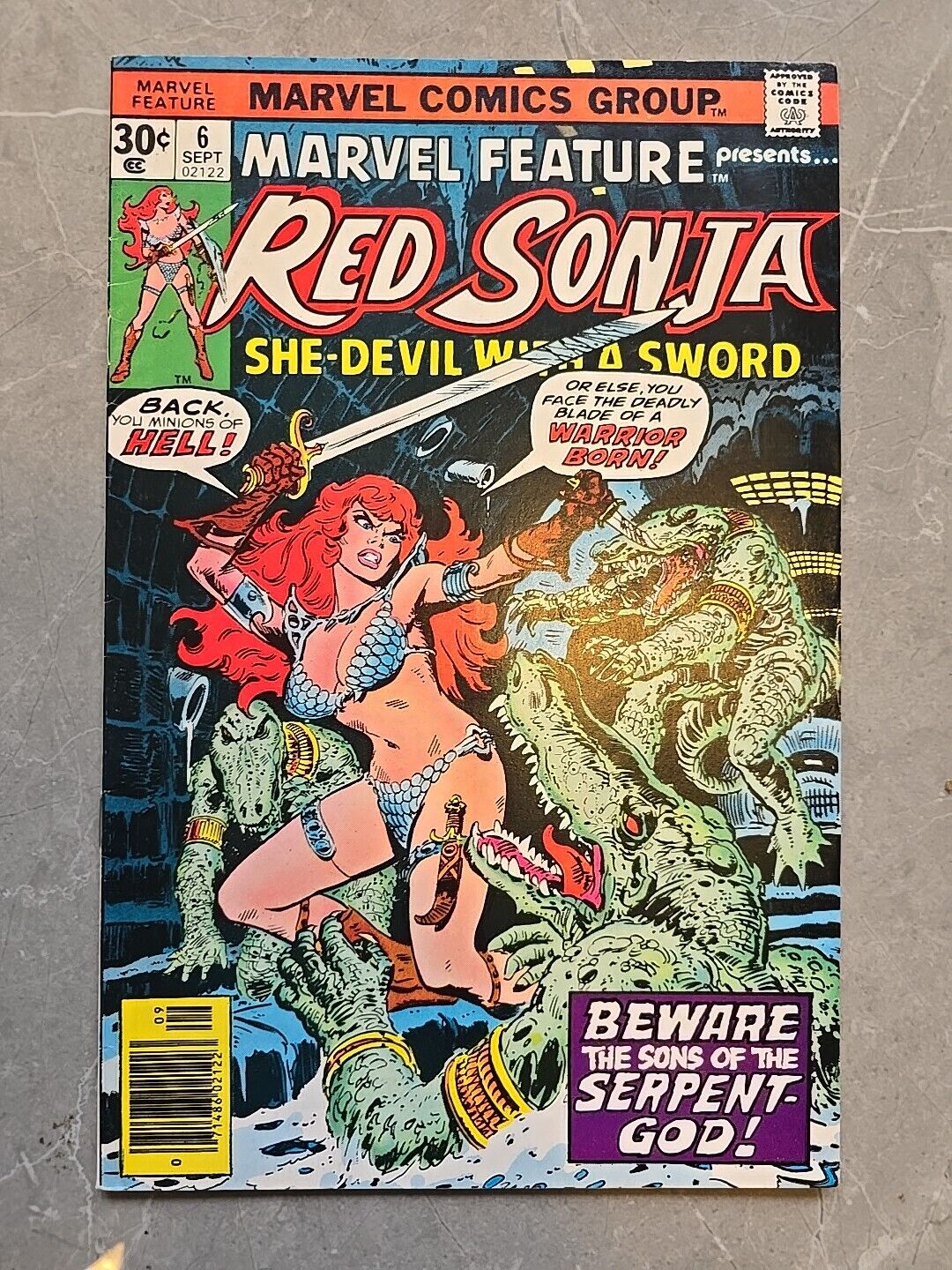Marvel Feature #6 VFN (8.0) MARVEL  1975 Red Sonja SERPENT GOD CONAN COMIC