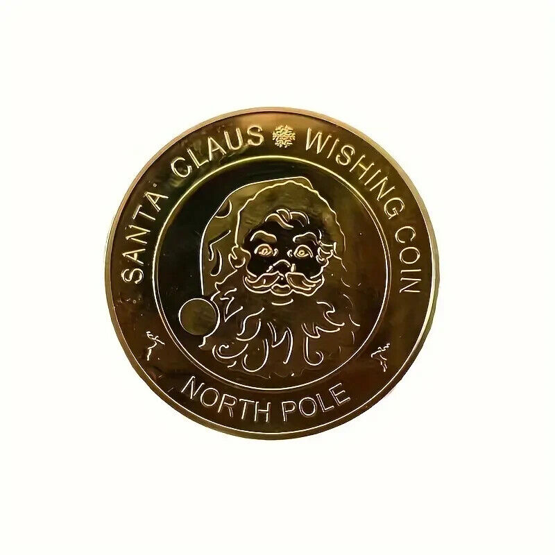SANTA CLAUS WISHING COIN SILVER GOLD Coins BELIEVE IN THE MAGIC OF CHRISTMAS