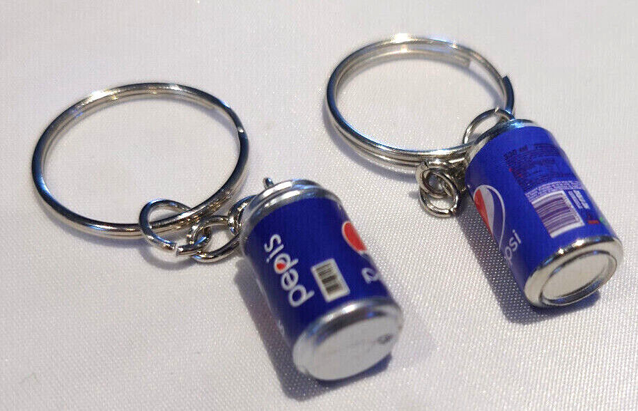 Pepsi Cola Novelty Miniature Blue Fizzy Drink Can Keyring Keychain Coke Food CHO