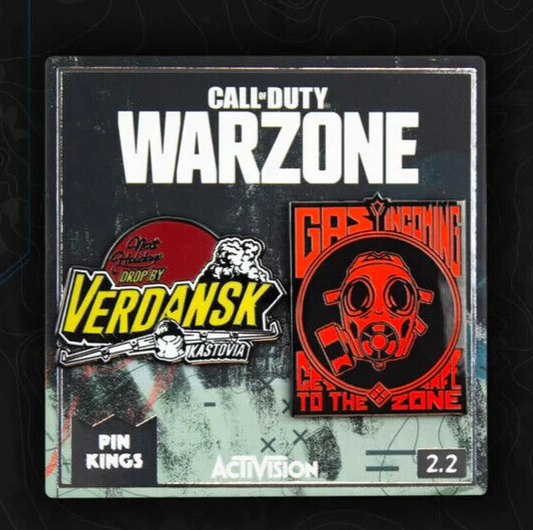 Pin Kings Call of Duty Warzone Enamel Pin Badge Set VERDANSK GAS INCOMING COD