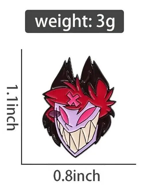 Hazbin Hotel Metal Brooch Cosplay Charlie Vaggie Badge Pins PIN COLLLECTABLE GIF