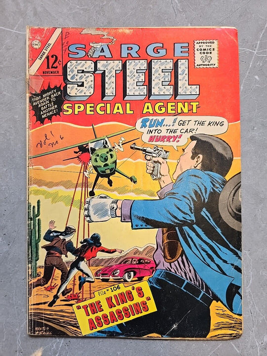 Sarge Steel Special Agent #6 Charlton 1965 2nd app Judo Master ''King's Ransom''