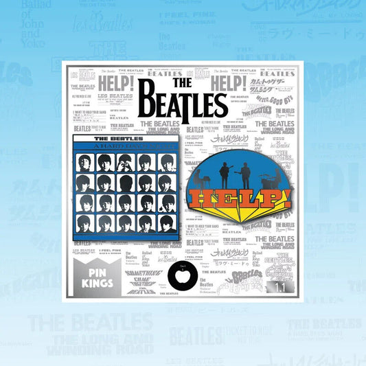 Pin Kings The Beatles Enamel Pin Badge Set 1.1 Help Blue Red Yellow Lennon Funky