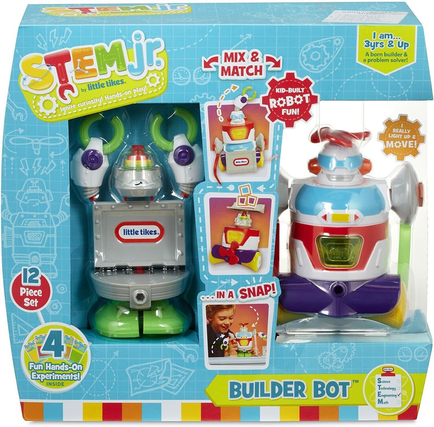 Stem Jr.Junior By Little Tikes Builder Bot Make a Toy Robot 3+ Years Robot Fun