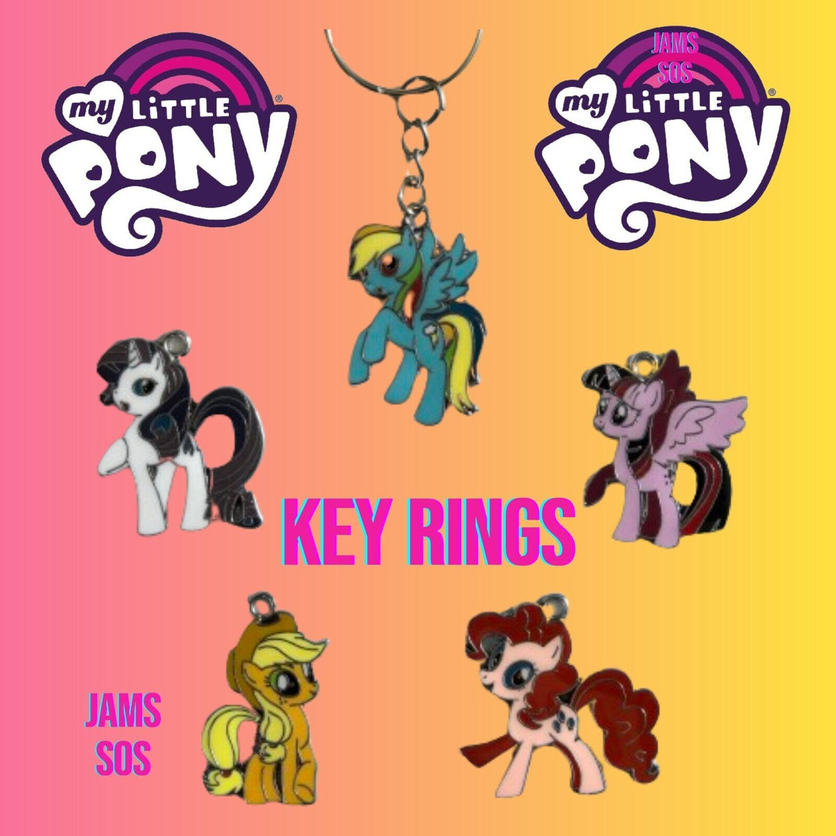 Keys Mlp Getting My Little Pony MLP Keyring Keychains ENAMEL moonbow netflix disney RAI ...