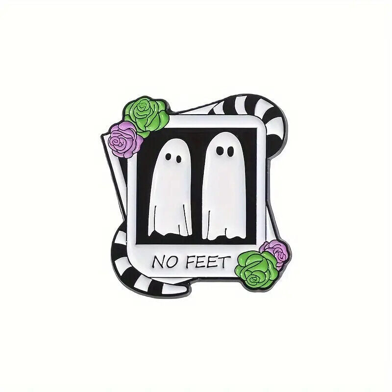 BEETLEJUICE PIN BADGE FILM HALLOWEEN SCARY SCREAM BROOCH GHOST GUIDE JUICE