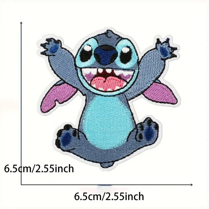STITCH ANGEL EMBROIDERED BADGE SEW ON IRON ON PATCH LILO AND STITCH