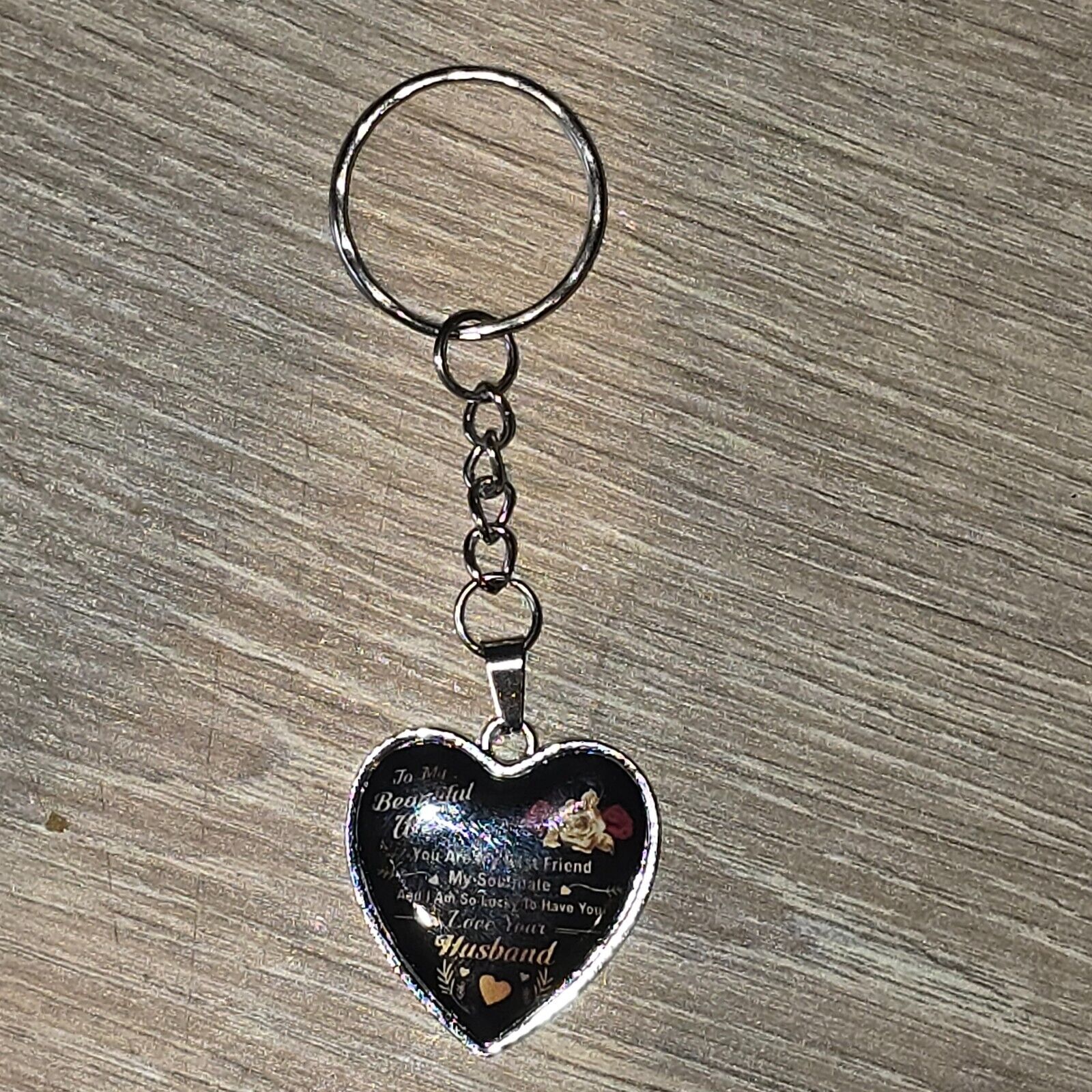 To My BEAUTIFUL WIFE Love Keychain KEYRING Anniversary Valentines BIRTHDAY SORRY