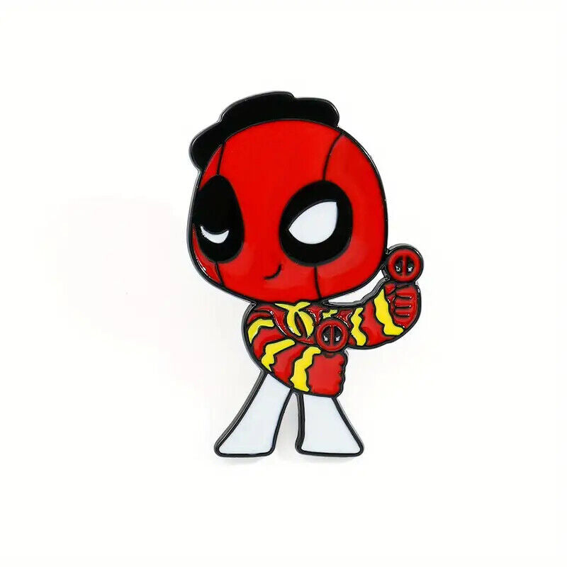 DEADPOOL Metal Enamel Pin Badge Retro Kids Adult Teen Action Fun Marvel