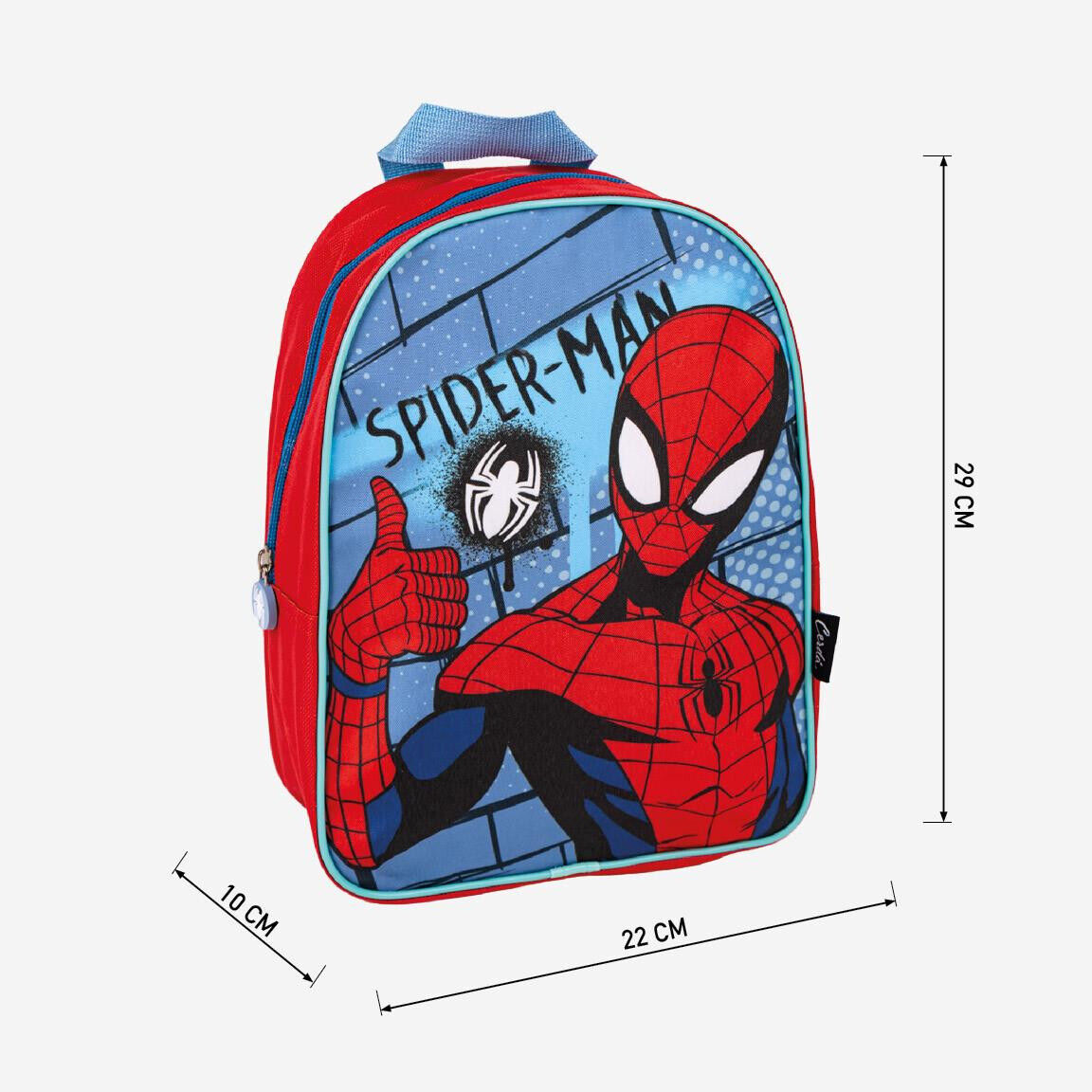Spiderman Backpack - Okay thumbs up 13" X 11" (29cm X 22cm) ONLY 12 IN THE UK