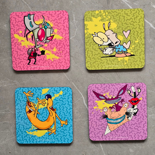 NICKELODEON ROCKO's MODEERN LIFE Coaster Retro TV Drinks Mat Home Kitchen DRINK