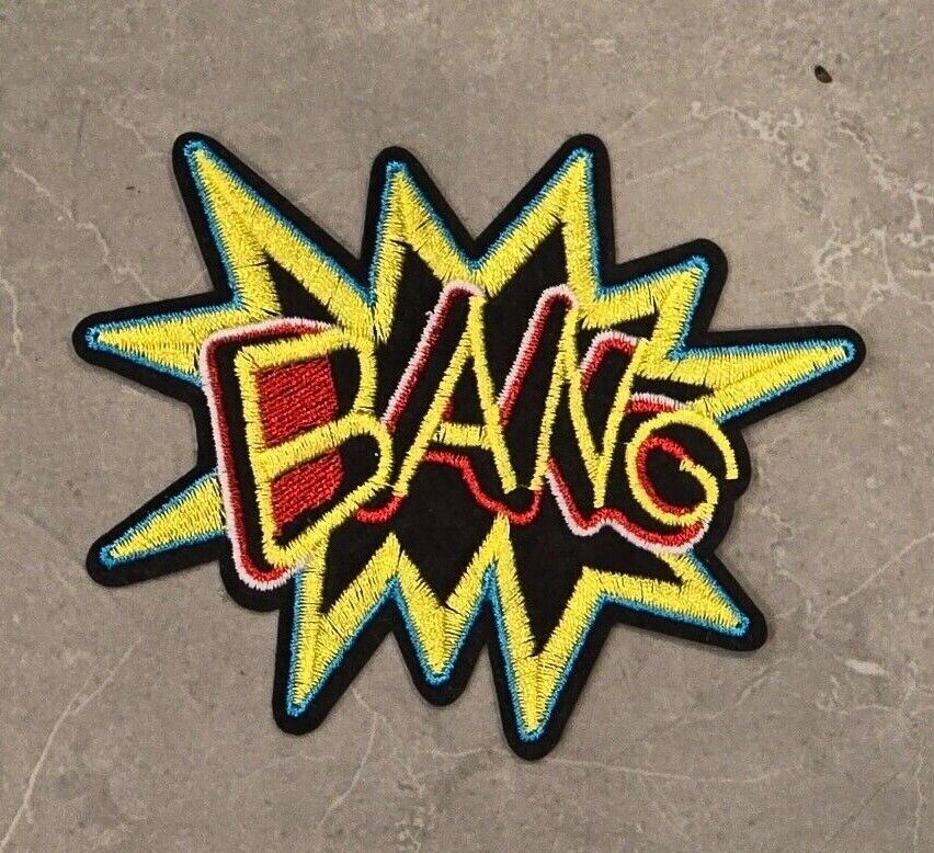 Pow Zap OMG Bang OMG Wow WTF Words Embroidered Logo Patch Badge Iron Sew On COMI