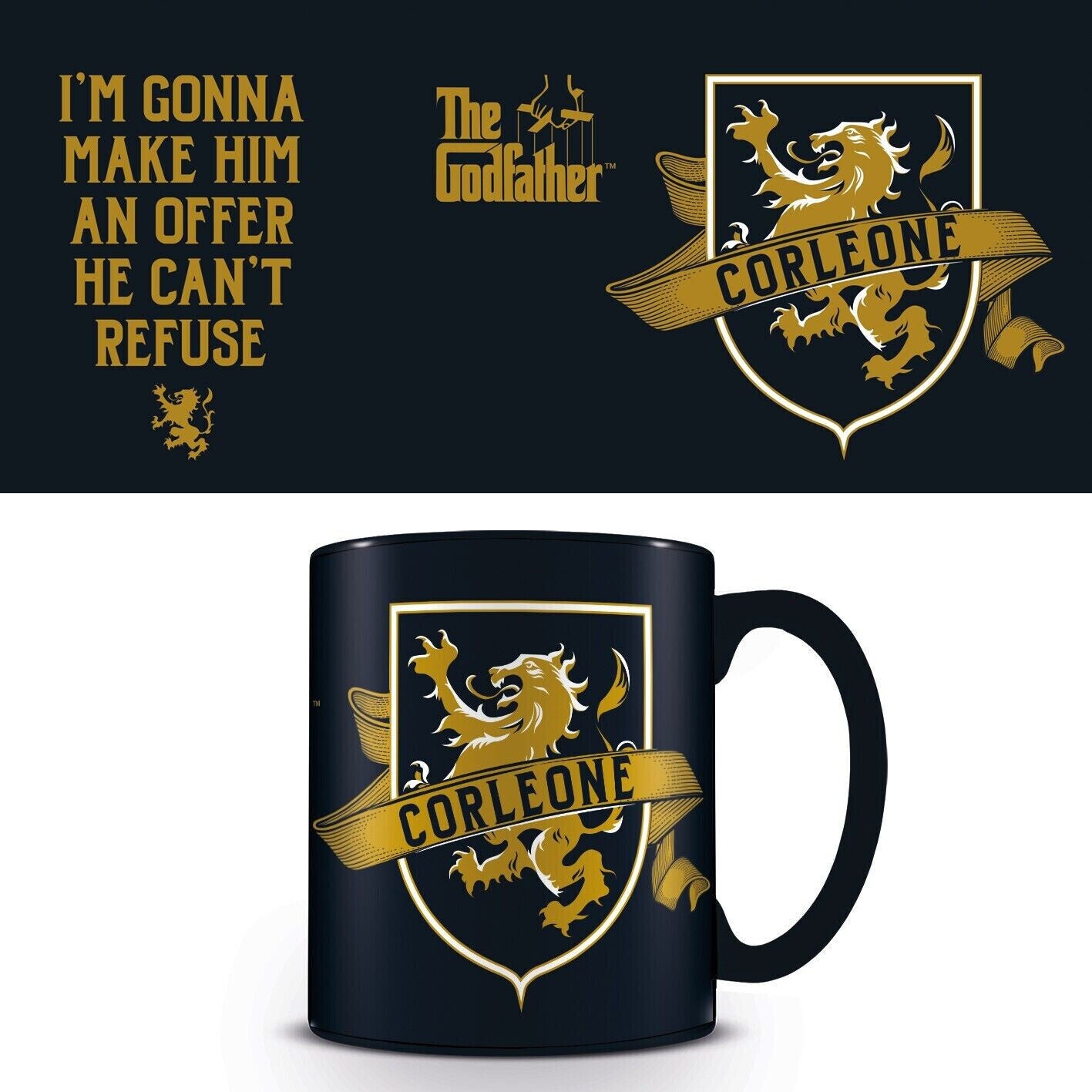 THE GODFATHER GIFT SET MUG COASTER AND KEYRING CORLEONE 50 YEARS STOCKING FILLER