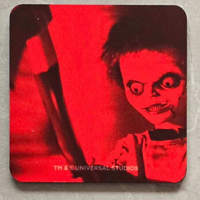 CHUCKY TIFFANY GLEN Childs Play Neoprene Coaster Man Bar Horror Movie Chucky