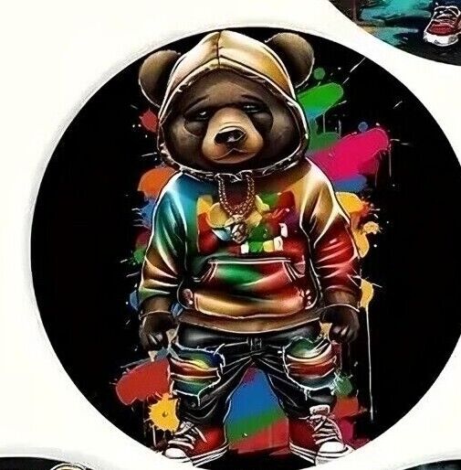 BEAR GANGSTA HOODIE BANKSY COASTER Coffee Tea Drink COCKTAILS GRAFFITI