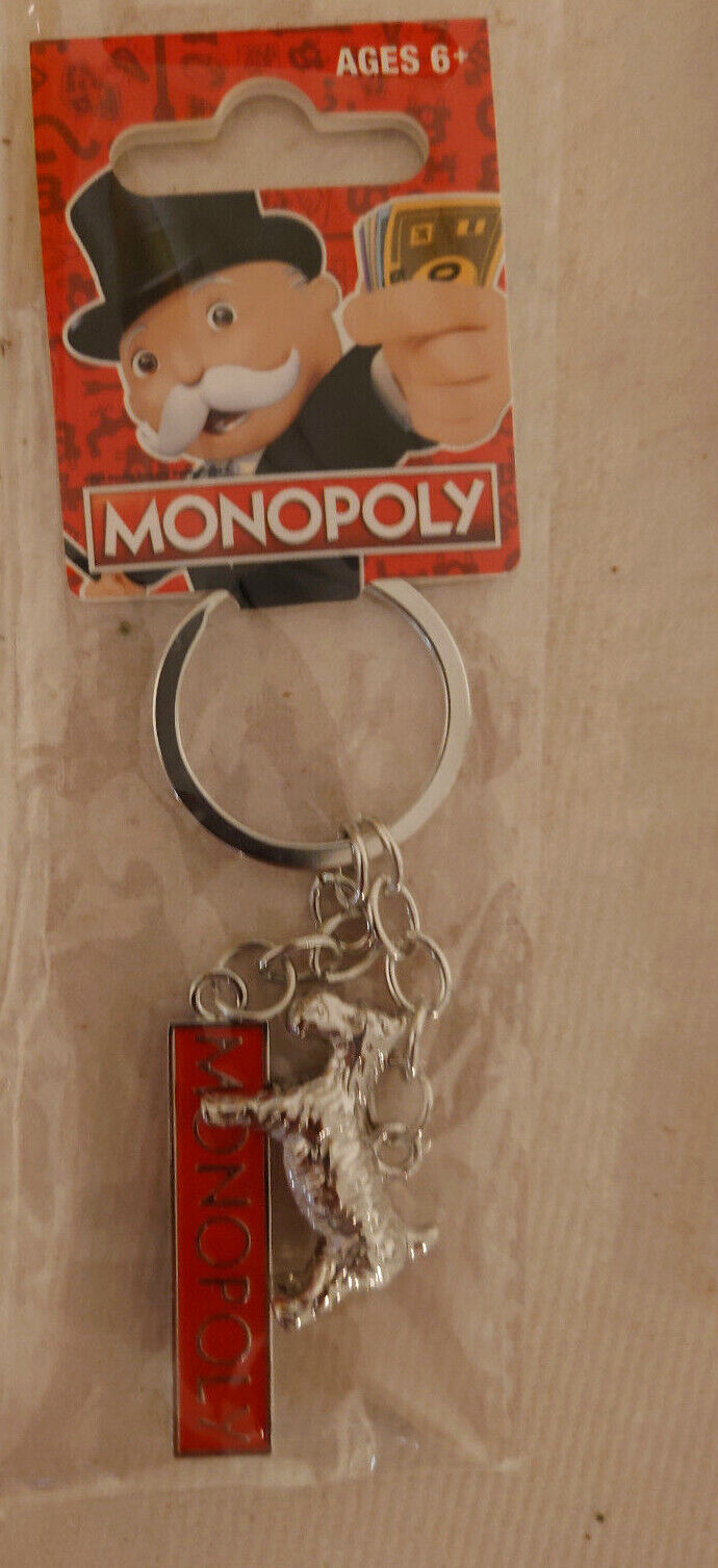 MONOPOLY Official Game METAL Keyring Keychain 4CM silver 2024 HAT CAR DOG