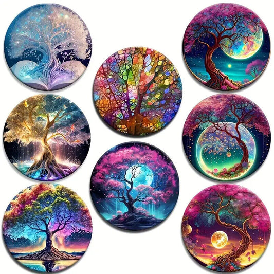 MYSTICAL WILLOW TREE COASTER Coffee Tea Drink COCKTAILS VIVID SCENE