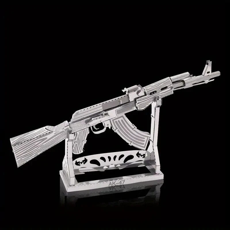 AK-47 3D Metal Puzzle Model Kits DIY Laser Cut PuzzleS Jigsaw Toy GUN SHOOT