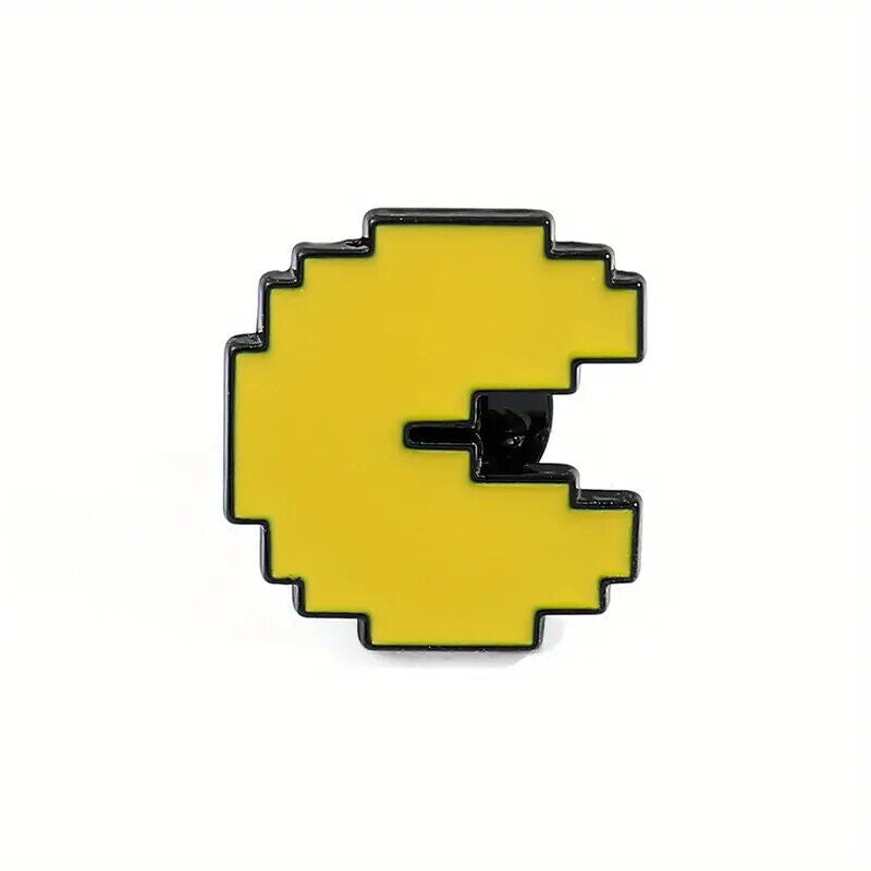 PACMAN Enamel Pin Badge GHOST BANDI NINTENDO GAME GAMING PAC MAN BLUE YELLOW