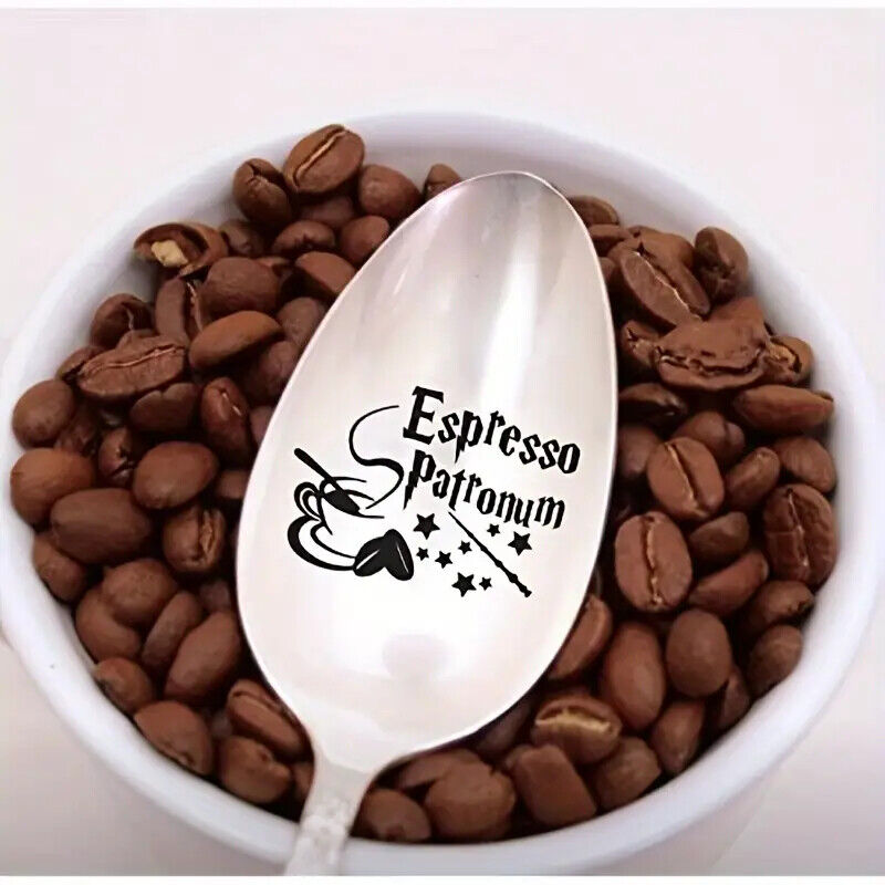 HARRY POTTER SPELL Spoon ICE CREAM COFFEE SUNDAE SILVER ESPRESSO PATRONUM WITCH