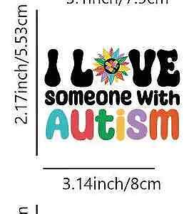 AUTISM MOM MUM IRON-ON TRANSFER LOVE DIFFERENT BEAUTIFUL RAINBOW