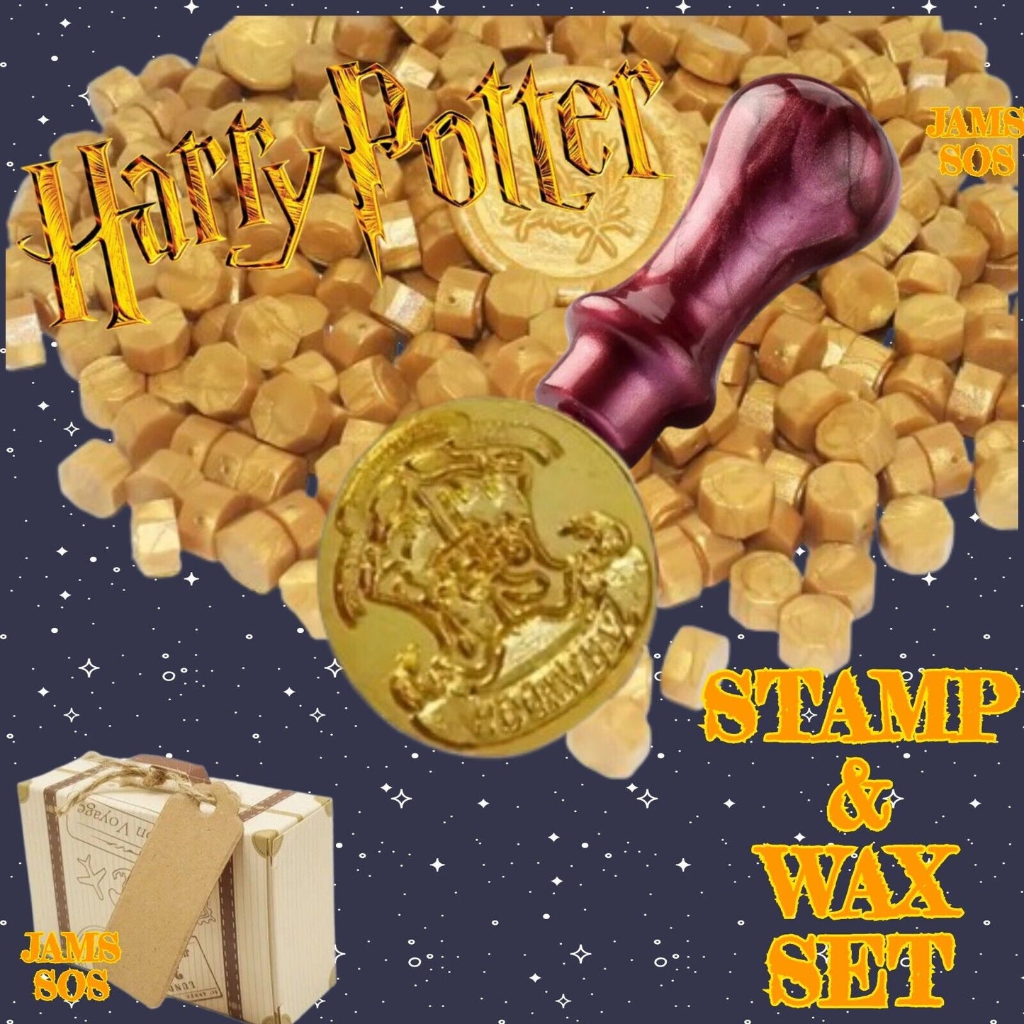 HARRY POTTER WAX WRITING SEAL MELT SET HOGWARTS LETTER GRYFFINDOR RAVENCLAW
