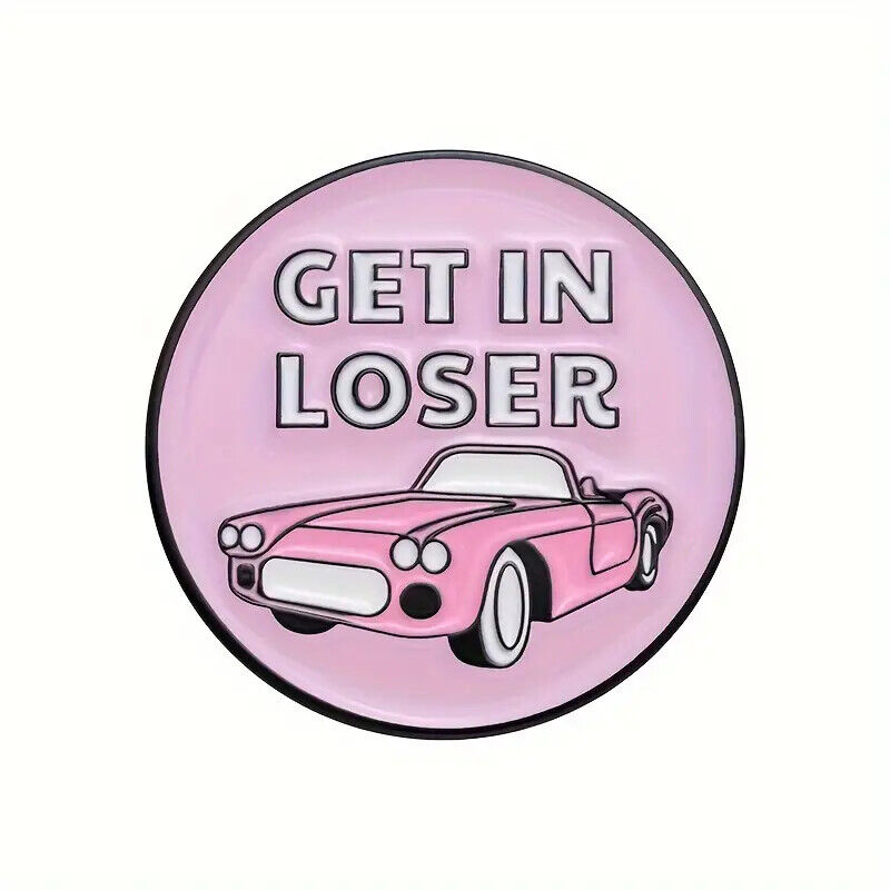 MEAN GIRLS PIN BADGE GIFT SO FETCH TEEN MOVIE BURN BOOK YOU CANT SIT WITH US