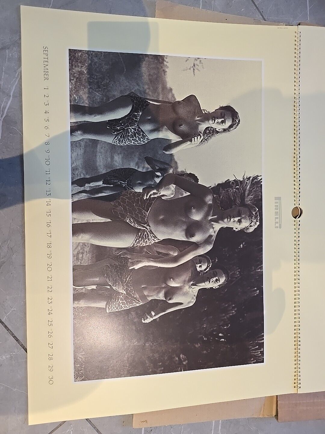 LARGE 1990 Pirelli Calender by Arthur Elgort GLADIATOR VINTAGE LADY CREAM