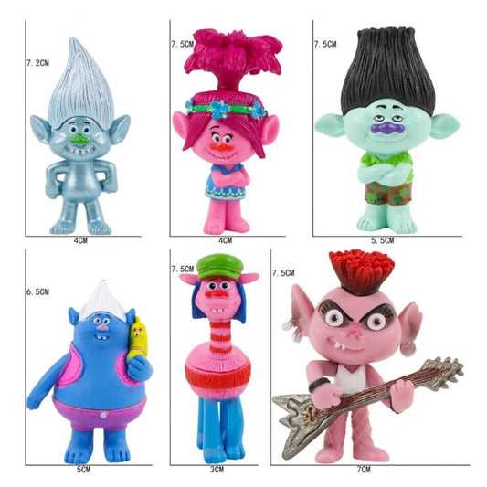 Dreamworks Trolls WORLD TOUR Action Figure Doll Figurines Toy Cake Topper NETFLI