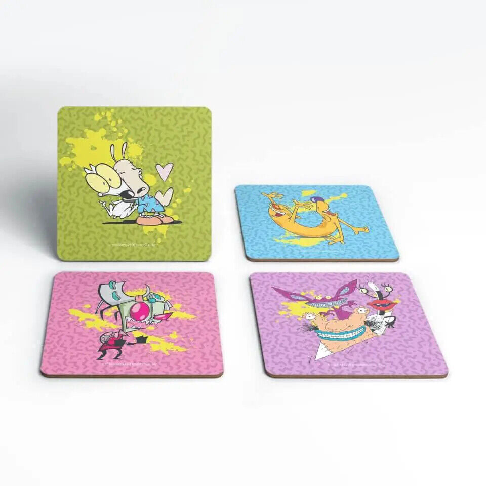 NICKELODEON ROCKO's MODEERN LIFE Coaster Retro TV Drinks Mat Home Kitchen DRINK