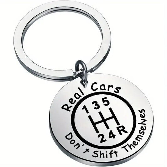 Real Cars Don't Shift Themselves Keychain KEYRING GEARBOX SHIFTER CAR CLUTCH