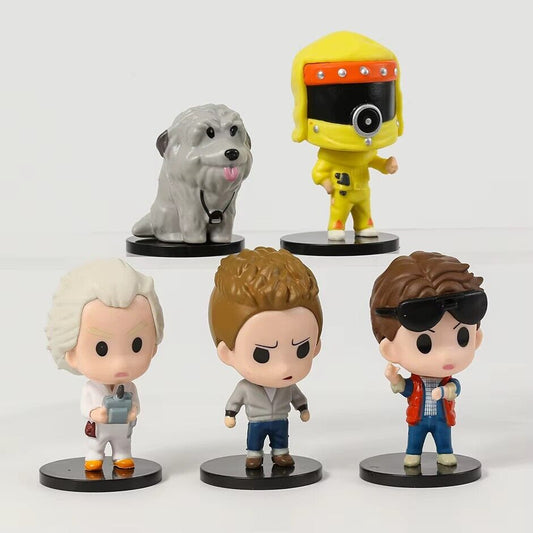 BACK TO THE FUTURE BTTF Figures DOC MARTY BIFF EINSTEIN RADIATION SUIT MOVIE