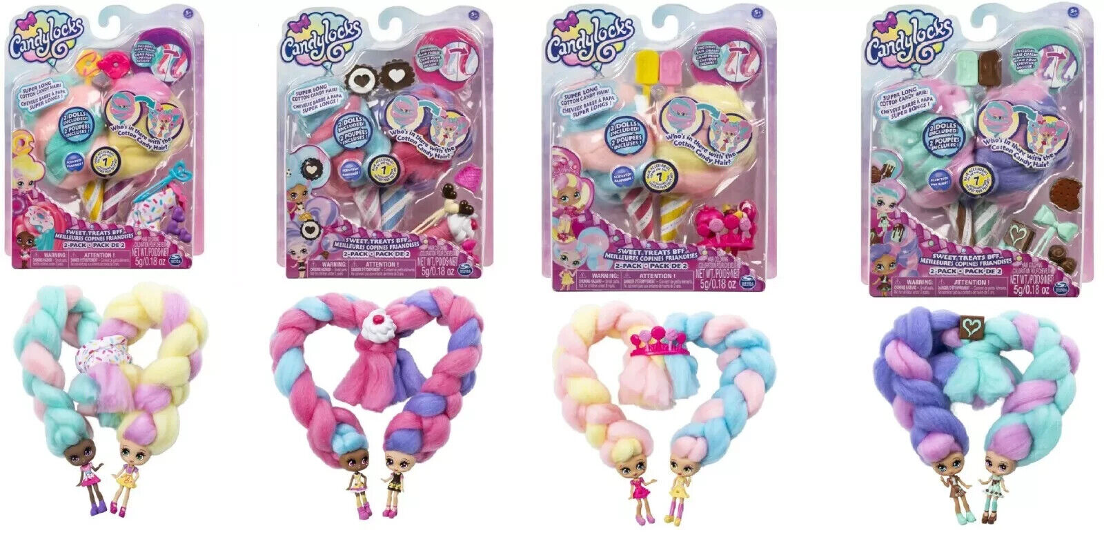 Candylocks Sweet Treats Bff 2 Pack Girls Playset Gift ICE CREAM CHOCO TOY XMAS