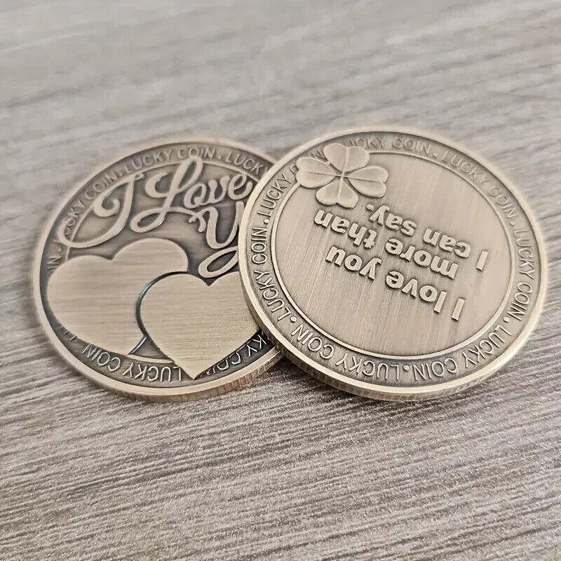 Lucky Coin “I Love You More Than I Can Say” Anniversary Gift VALENTINE WIFE