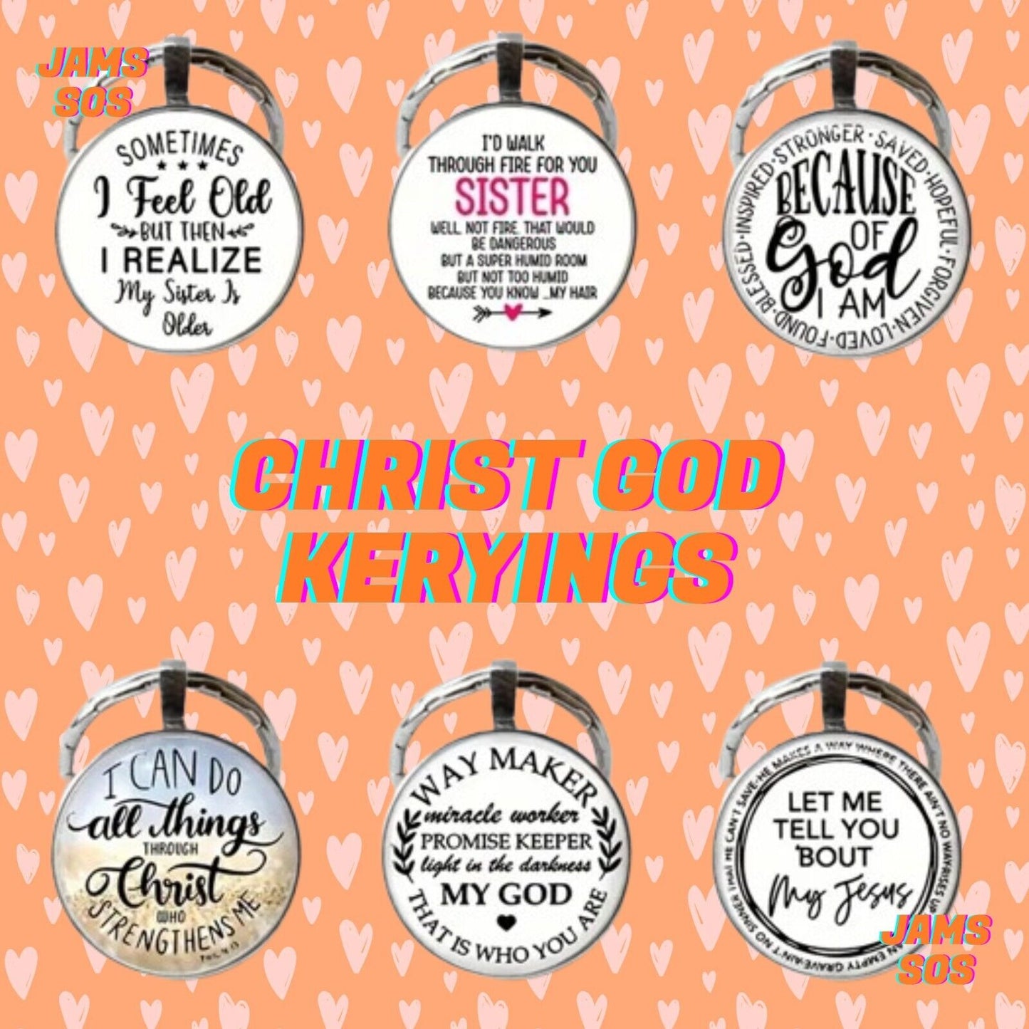 ALL THINGS THROUGH CHRIST WHO STRENGTHENS CHRISTIAN KEYRING KEYCHAIN SISTER GOD