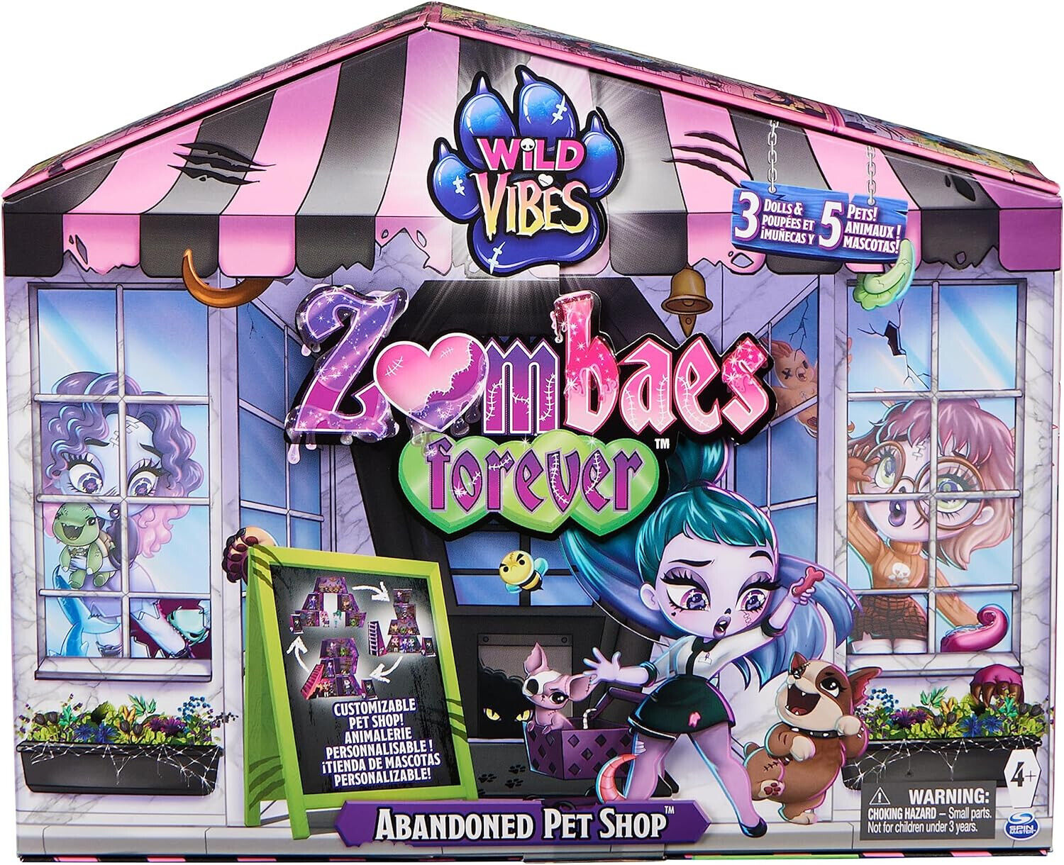 Zombaes Forever Abandoned Pet Shop Customisable Doll House Playset wild vibe