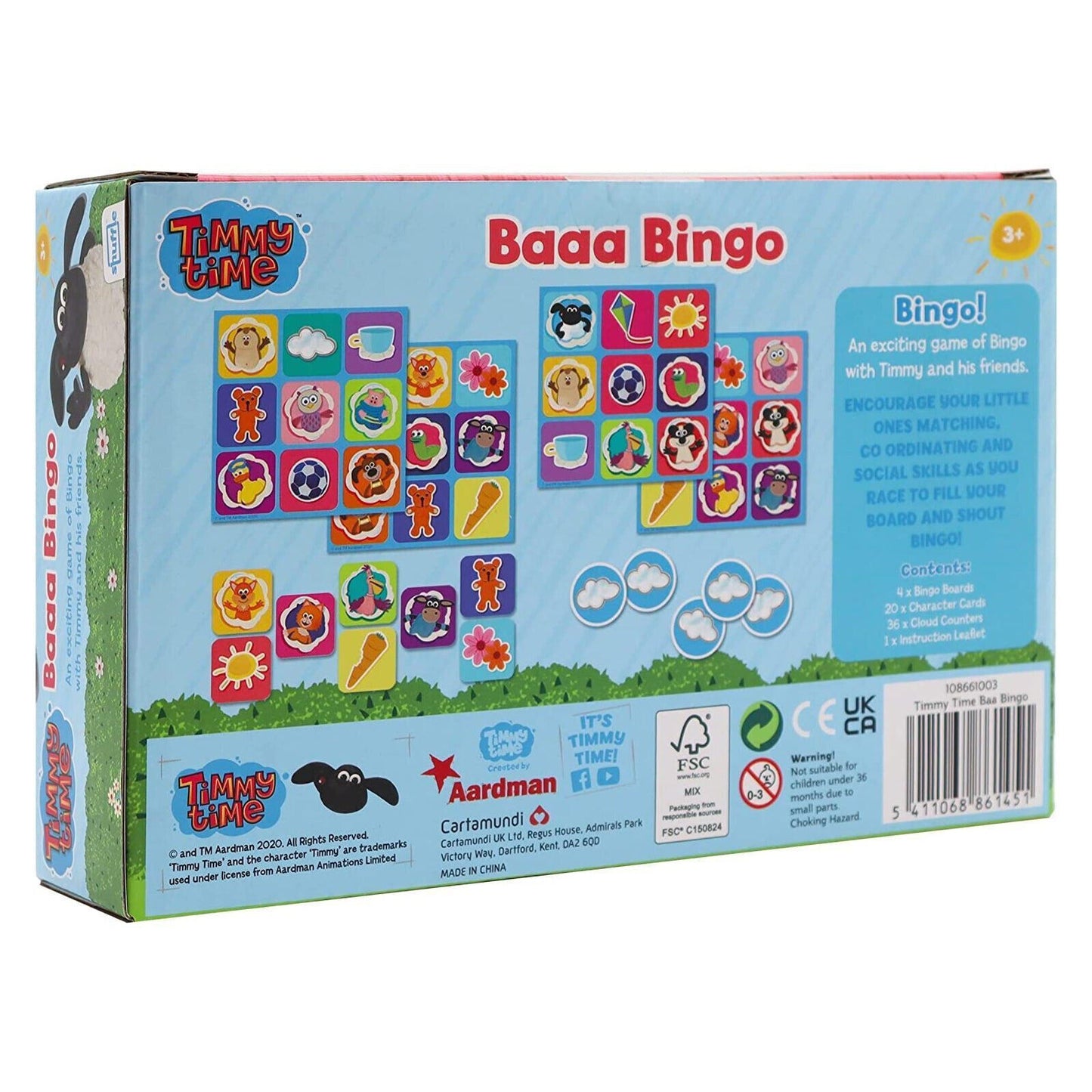 Timmy Time Baaa Bingo CHILDRENS GAME 3+ PLAYTIME STOCKING FILLER