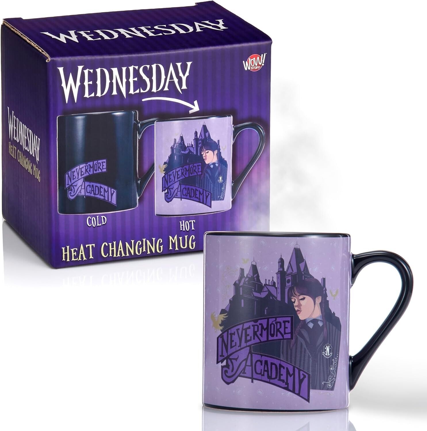 Wednesday ADDAMS NEVERMORE ACADEMY Heat Changing Ceramic Mug Cup Tea Coffee