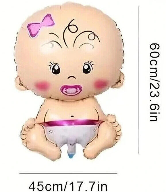 Large Baby Shower Balloons Boy or Girl Foil Gender Reveal Party Decorations Gift