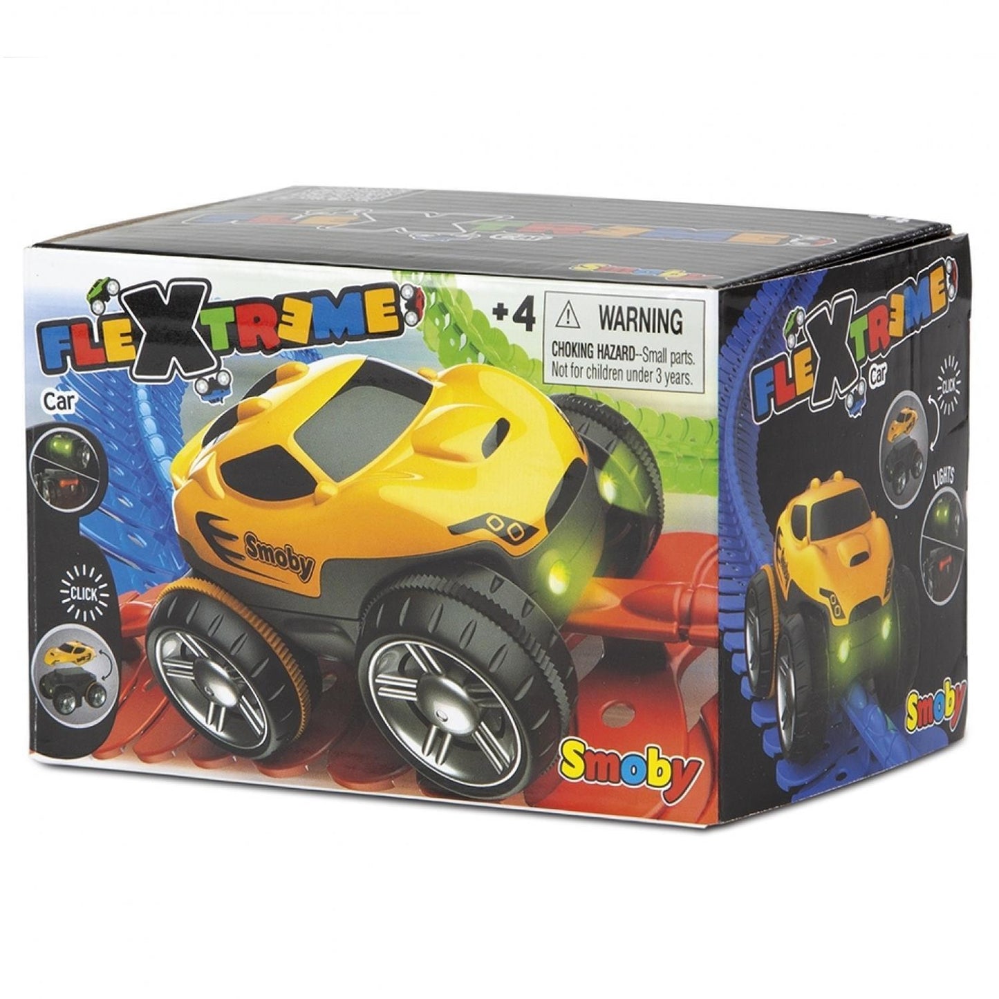 Smoby Flextreme Car Truck SUV Vehicle Flexible Track Sets 10cm yellow blue green