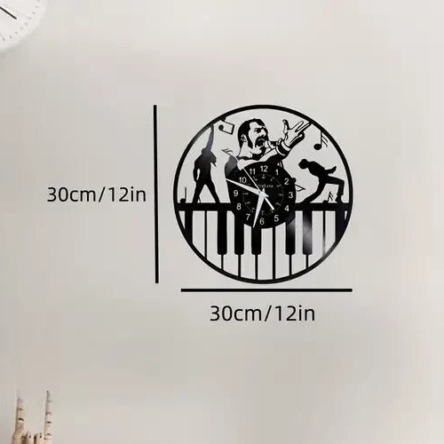 Queen Freddie Mercury LP Vinyl Record Wall Clock Best Decor Music Rock Gifts Art