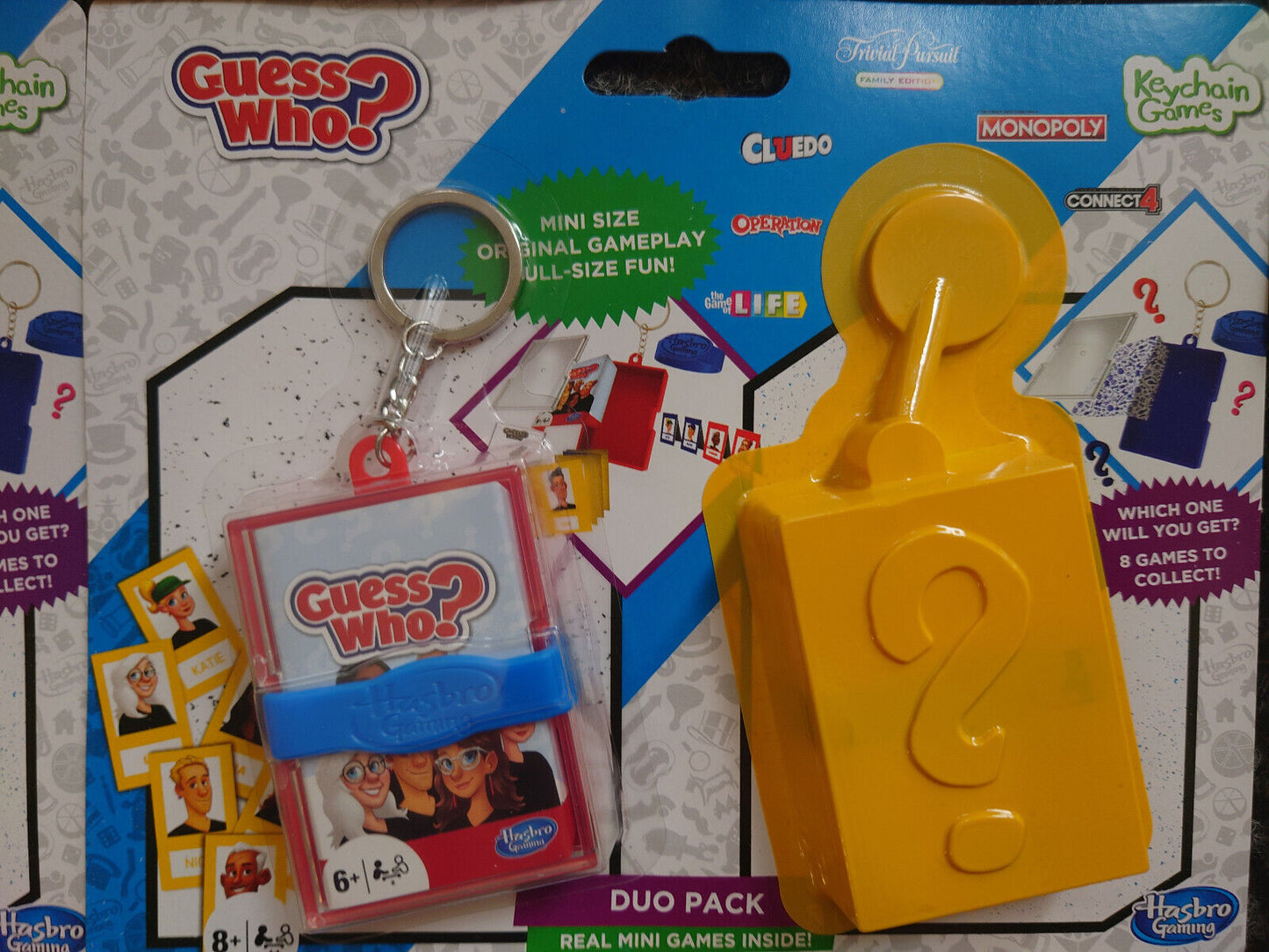 Hasbro Keychain Mini Travel Game MONOPOLY CLUEDO LIFE DUO PACK YOU CHOOSE MYSTER