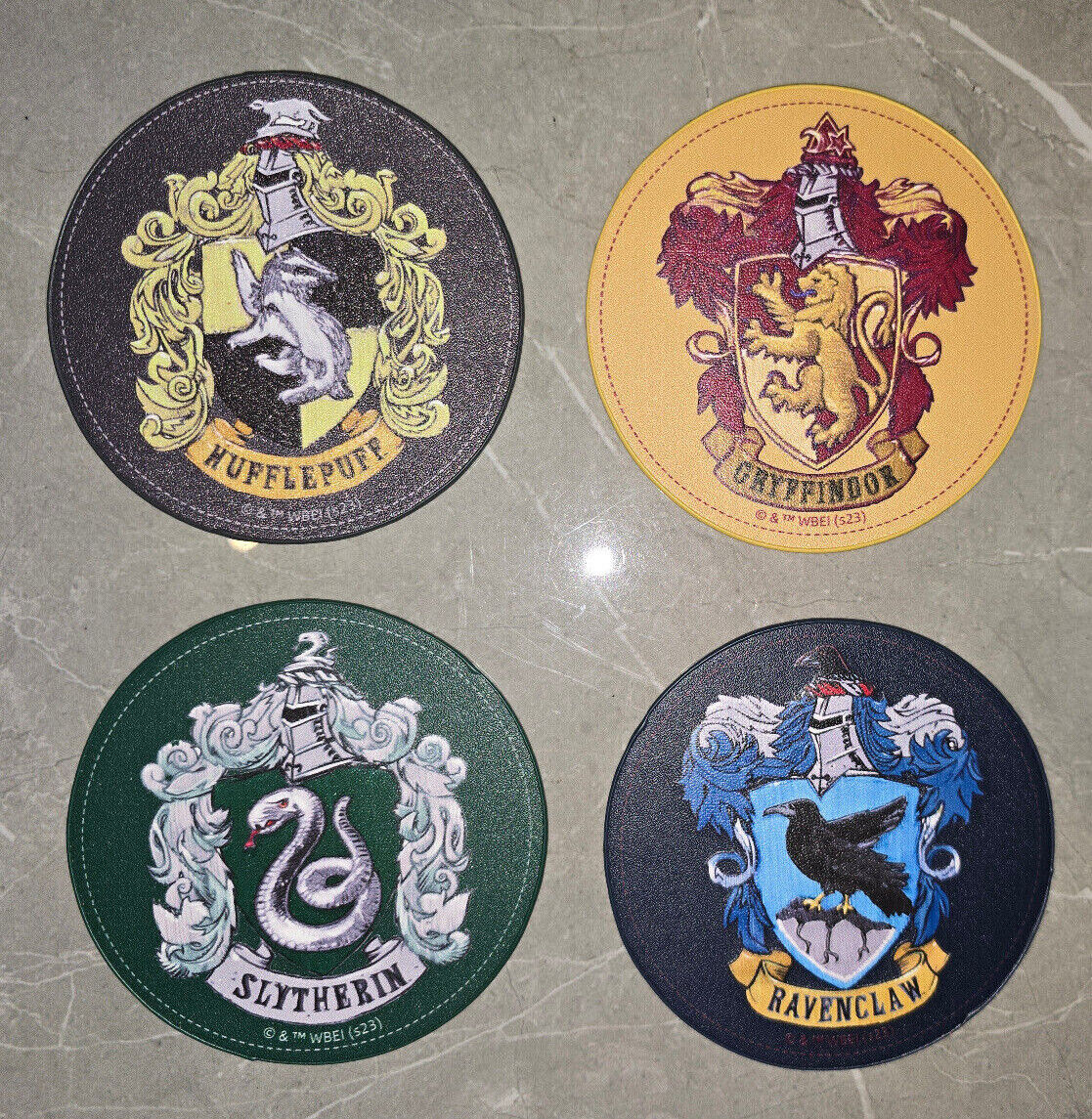 Harry Potter Hogwarts House Crest Drink Coaster Table CAR PARTY PRESANT SERIES 2