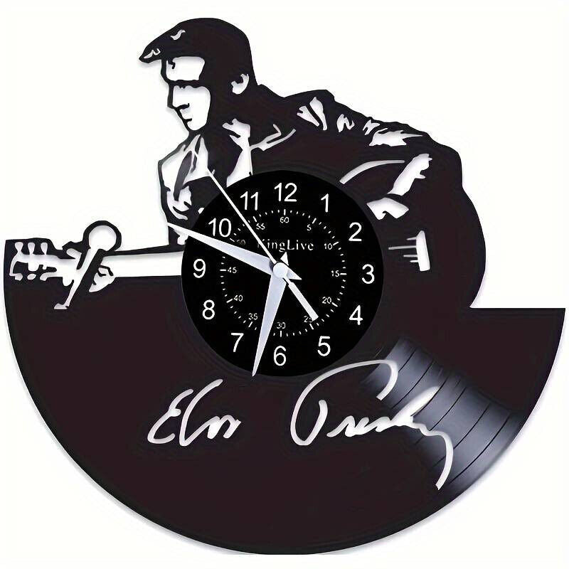 Elvis Vinyl Wall Clock Record Clock Decor Watch Presley King Of Rock N Roll 30CM