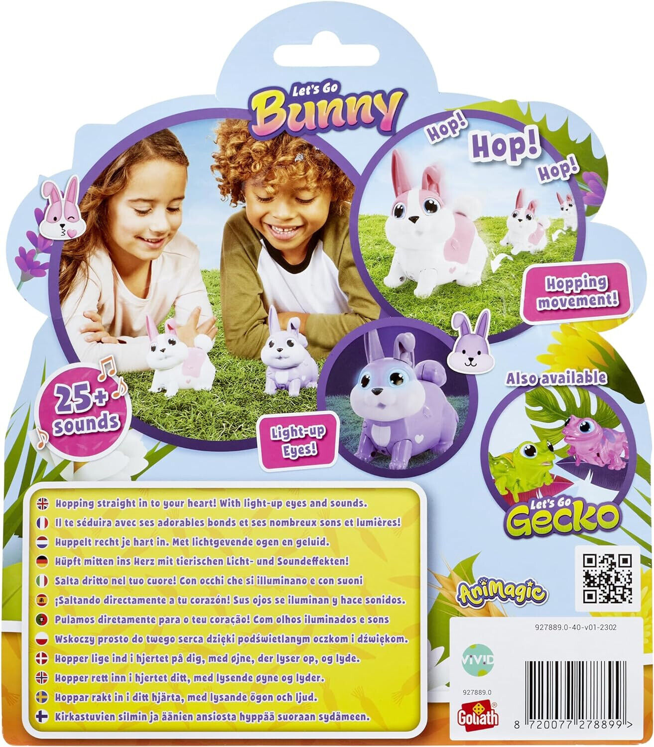Animagic Lets Go Bunny Purple Hip Hop Bouncing Best Friend Interactive rabbit