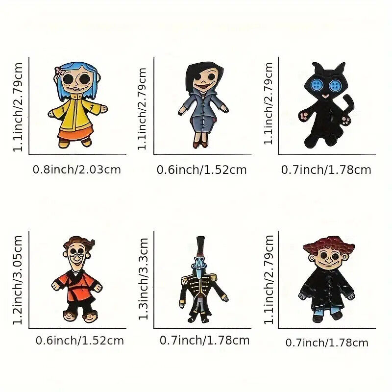 Coraline Doll Pin Enamel Metal Badge Lapel Button Cult Movie FAMILY
