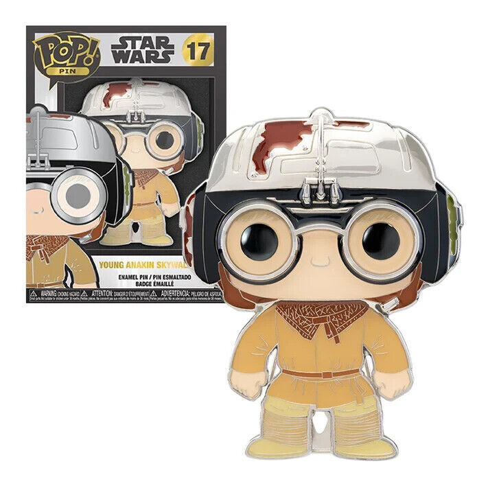 Funko Pop! Pin Young Anakin #17 Skywalker Star Wars Enamel Pin 4" COLLECTABLE