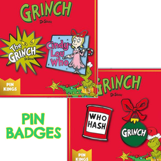 The Grinch Enamel Pin Badge SET Kids Christmas Gifts Badges Grinch Stole Xmas